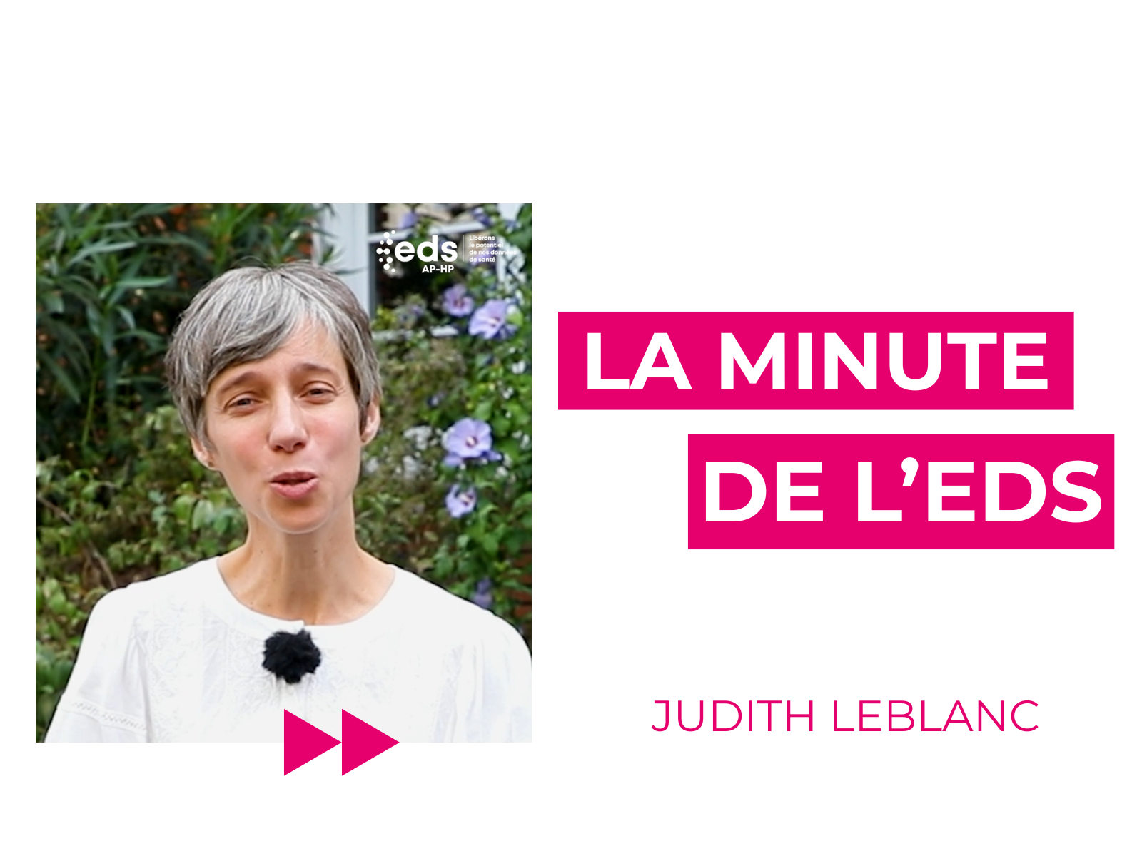 Interview Judith Leblanc pour la minute de l'EDS