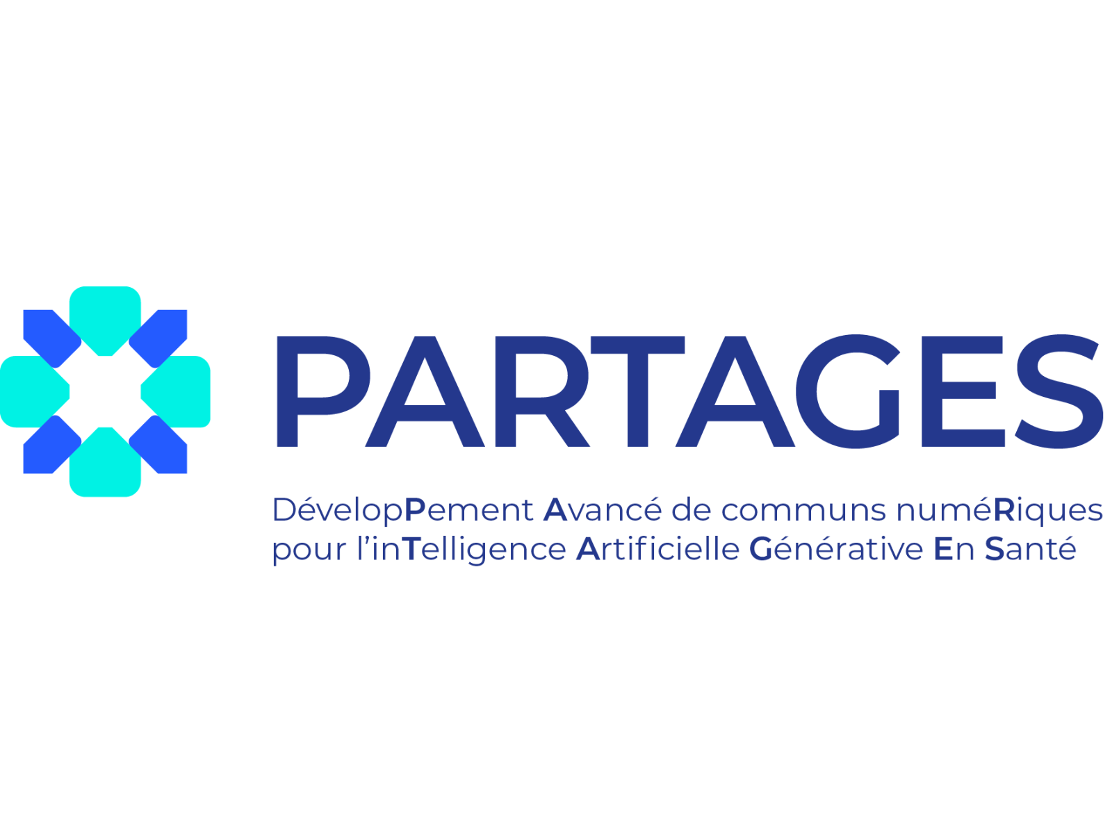 Logo projet PARTAGES, plateforme des données de santé et AP-HP